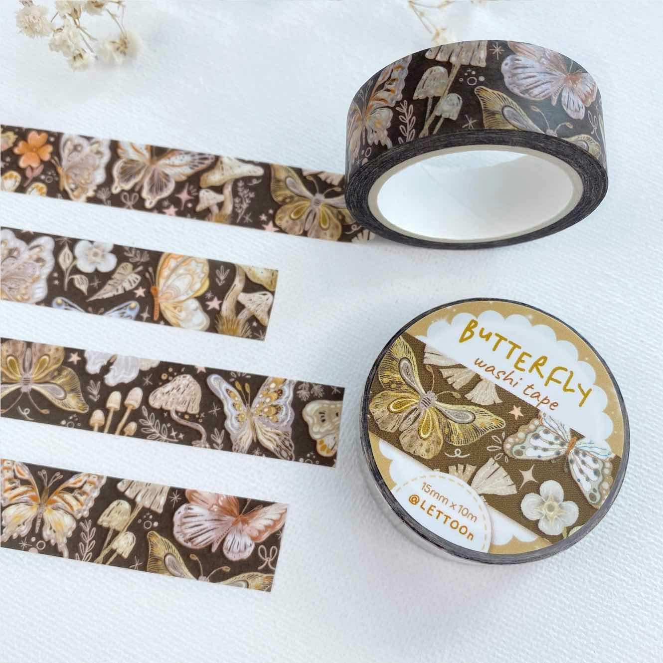 Washi tape Lettoon - Butterfly 15 mm