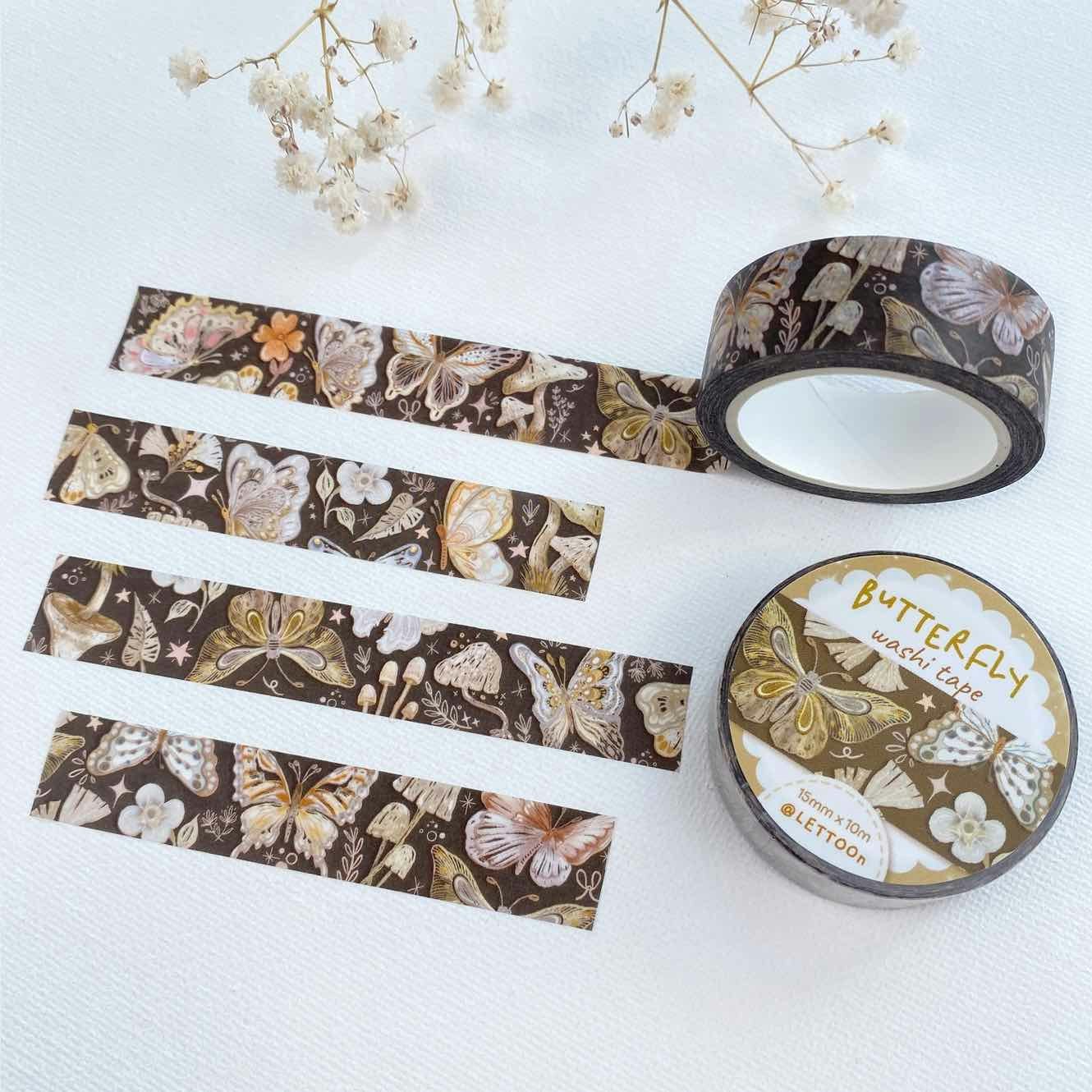 Washi tape Lettoon - Butterfly 15 mm