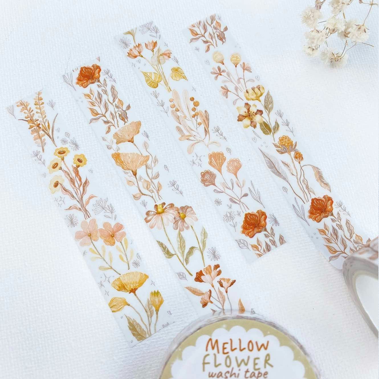 Washi tape Lettoon - Mellow Flower 15 mm