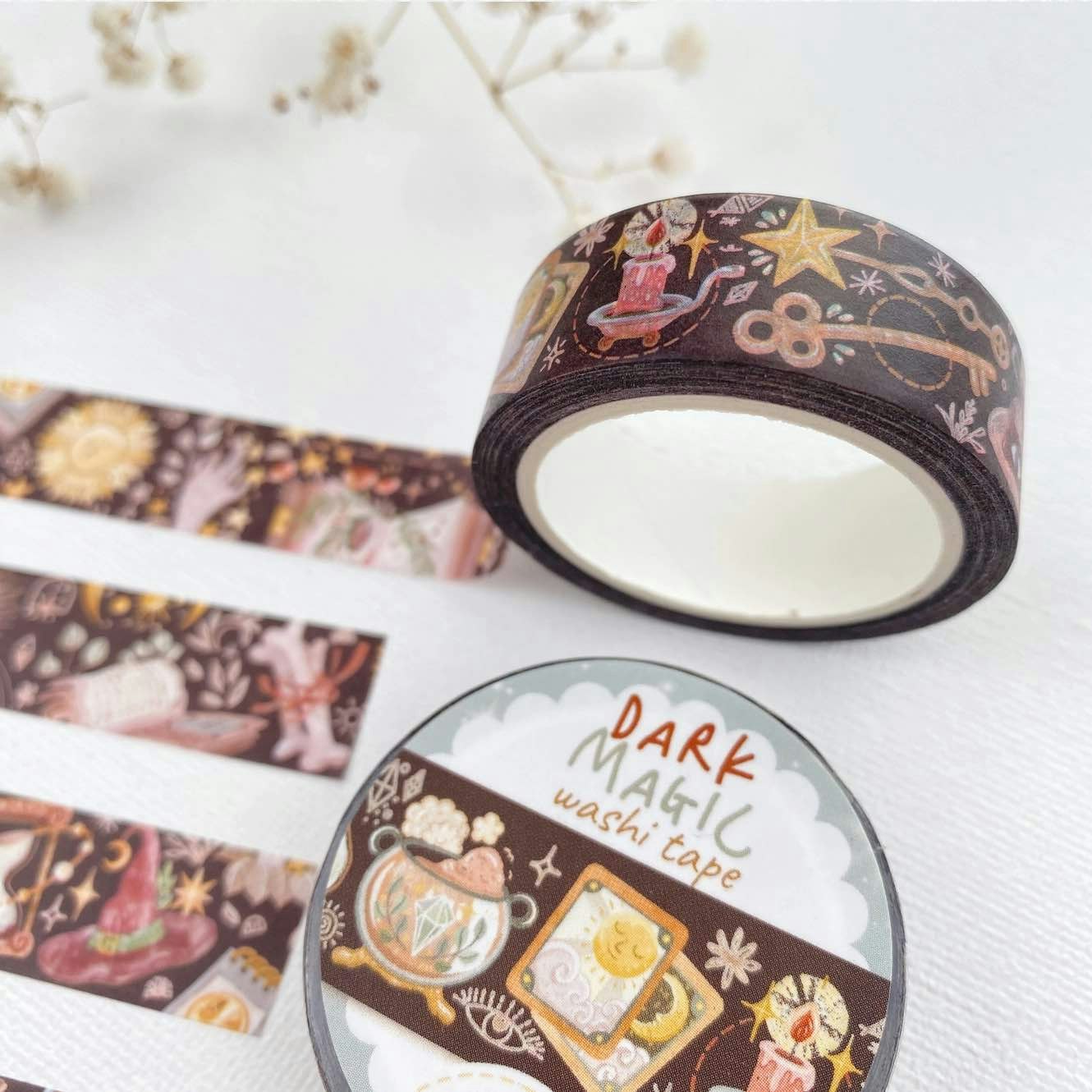 Washi tape Lettoon - Dark Magic 15 mm
