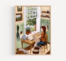 Print A4 Esther Bennink - Öppet fönster