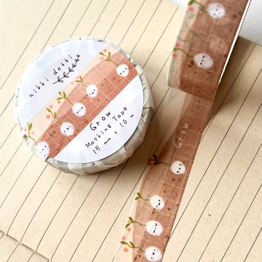 Washi tape Nikki Dotti - Grow 15 mm
