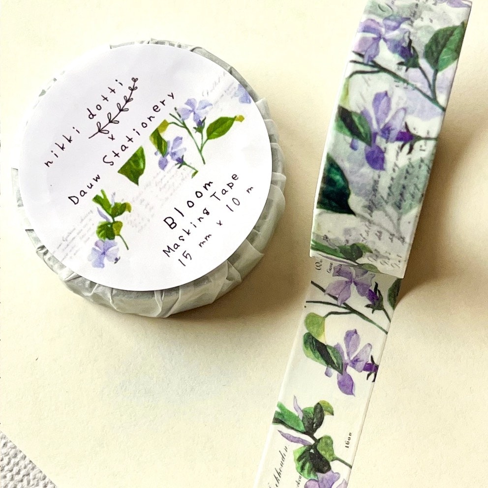 Washi tape Nikki Dotti x By Dew Stationery - Bloom 15 mm