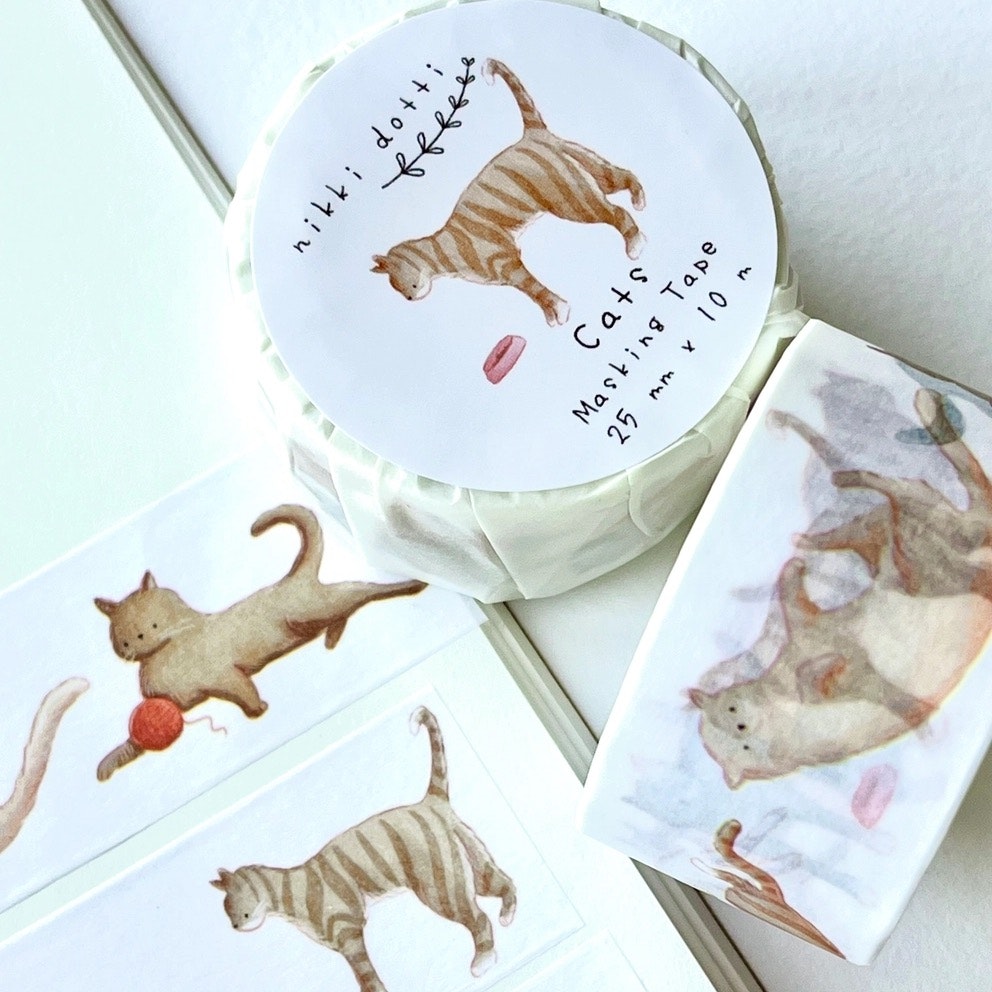 Washi tape Nikki Dotti - Cats 25 mm