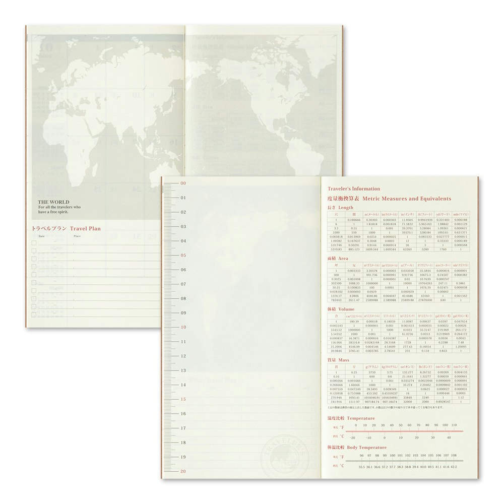 2025 Diary Refill (Monthly) - Regular Size // Traveler's Notebook