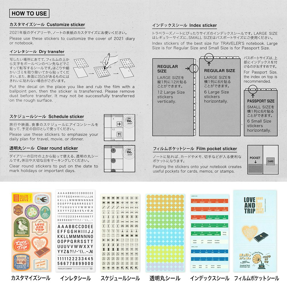 2025 Customized Stickers Set // Traveler's Notebook