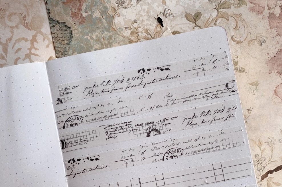 Chapteries Washi Tape - Vintage Scripts 15mm