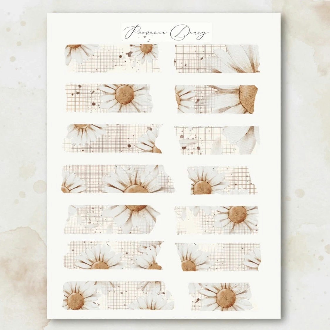 Chapteries Stickers - Daises Washi