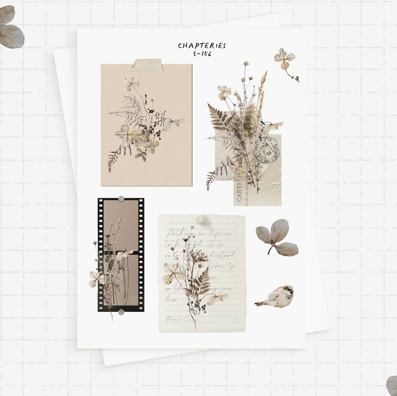 Chapteries Stickers - Pressed Flowers