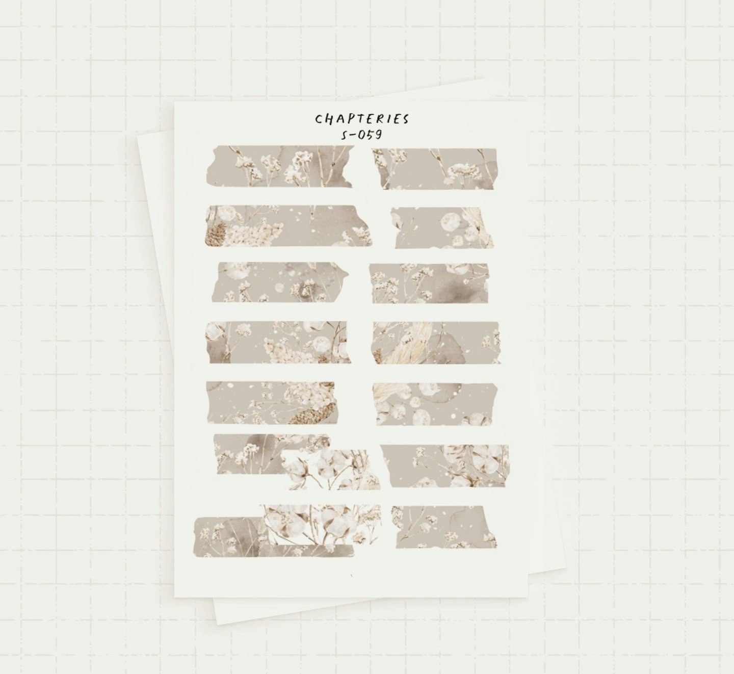 Chapteries Stickers - Cotton Flower Washi