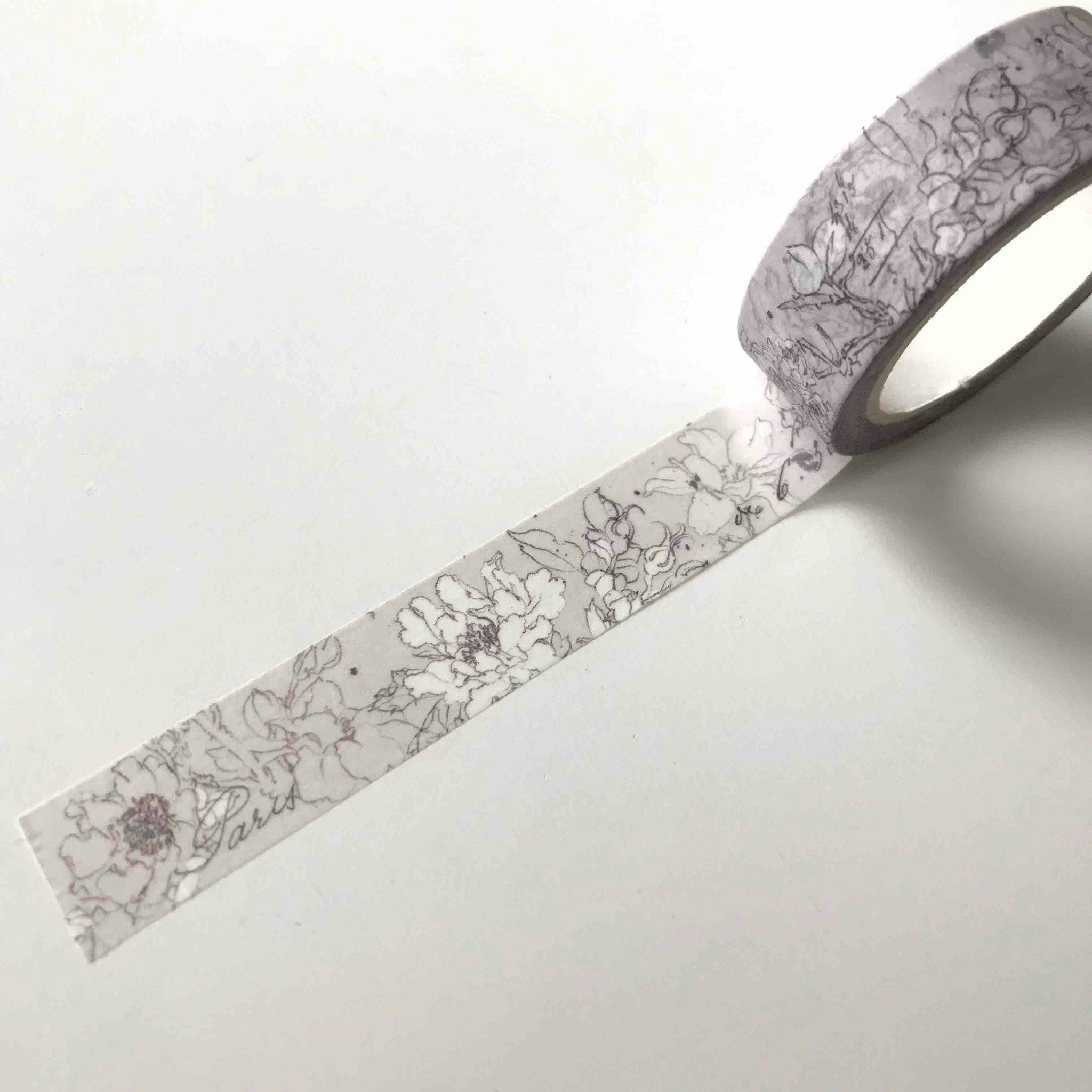 Chapteries Washi Tape - Pencil Flowers 15mm