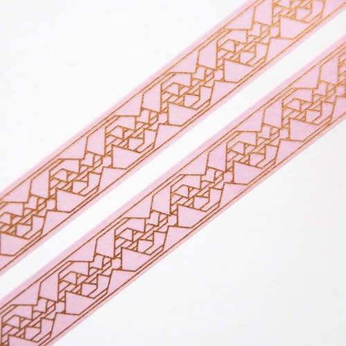 Washi Tape Willwa - Golden Reflection Pink 15 mm