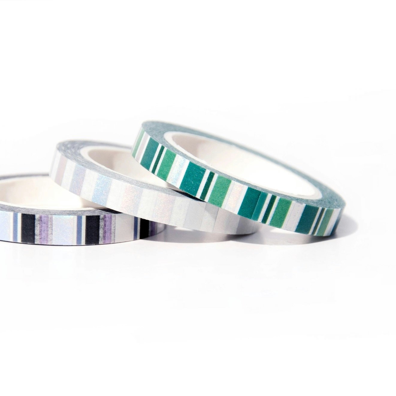 Washi Tape Willwa - Holo Stripes Slim set 6mm
