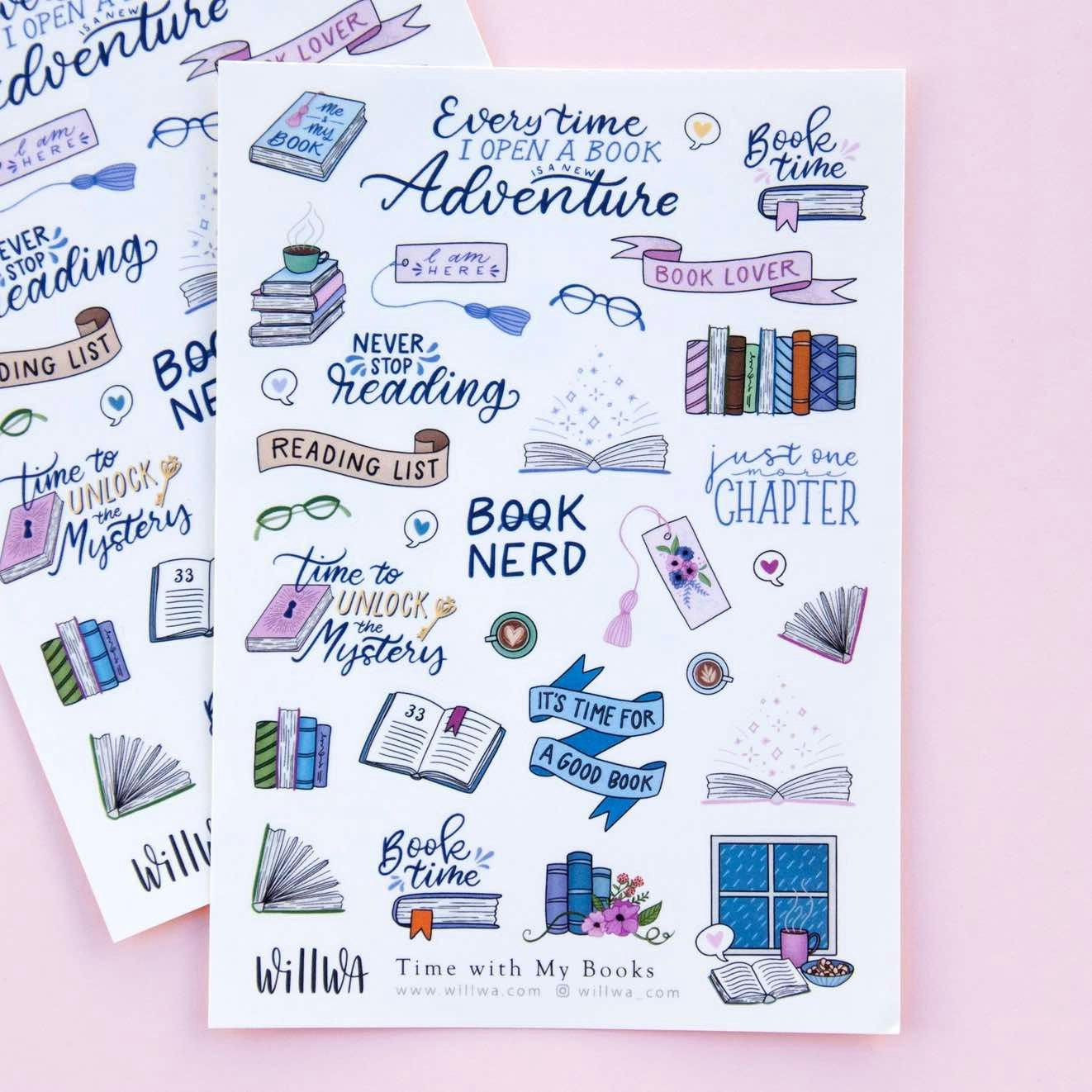 Stickers Willwa - Time with My Books