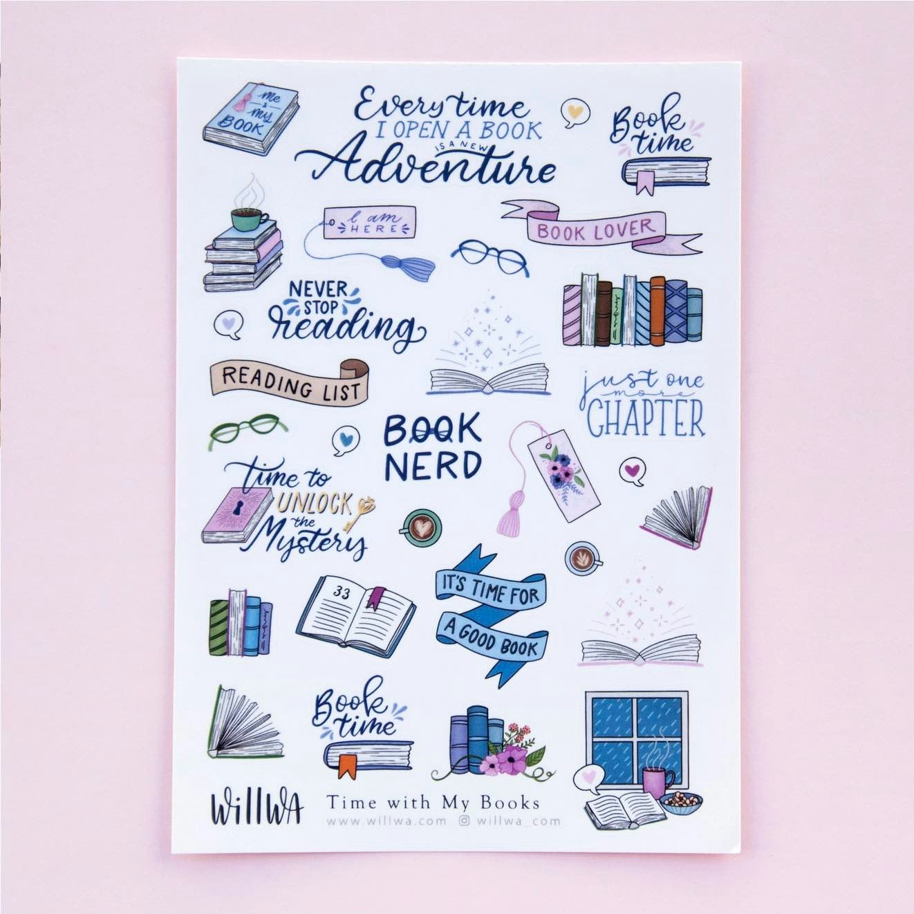 Stickers Willwa - Time with My Books