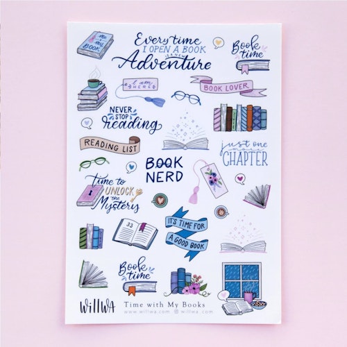Stickers Willwa - Time with My Books