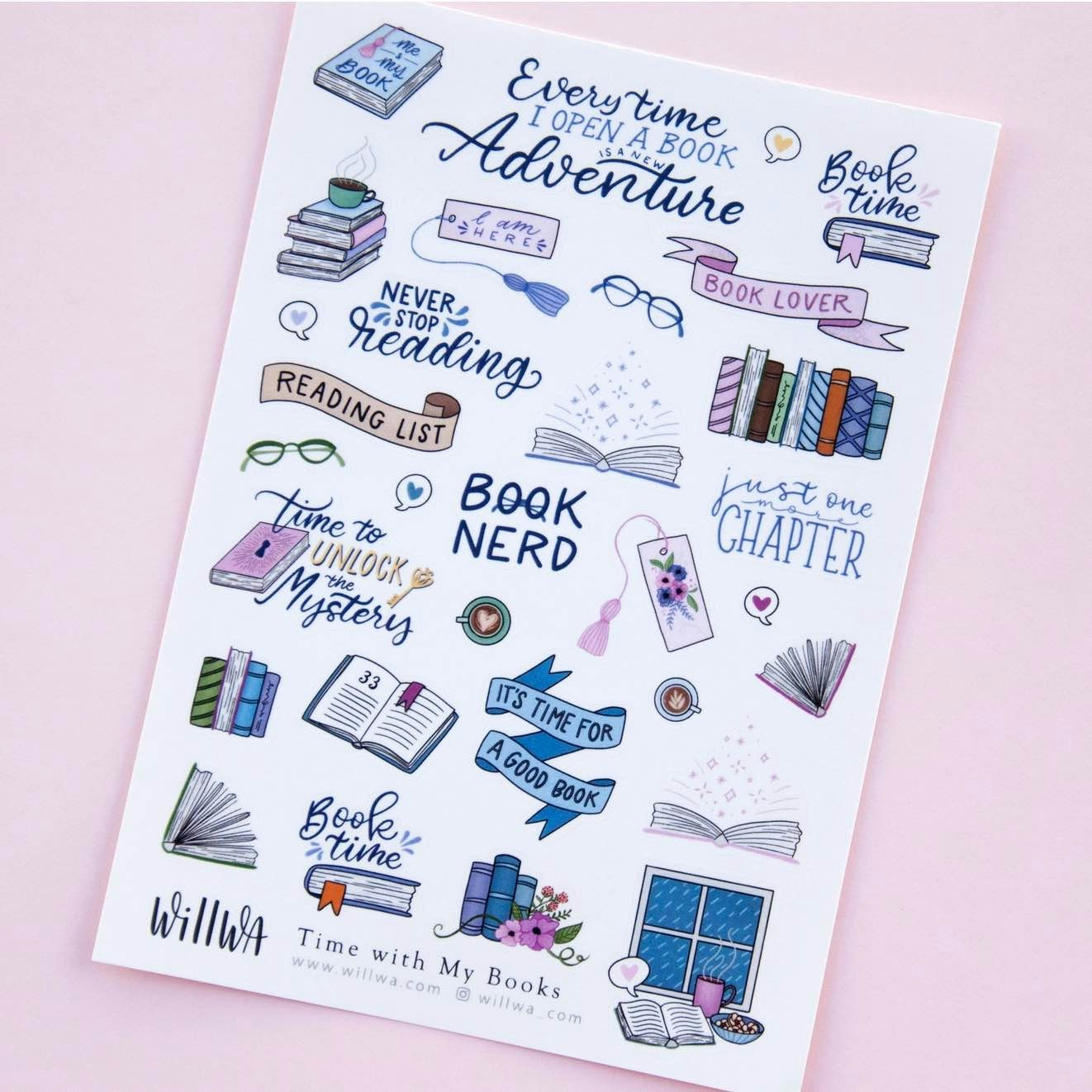 Stickers Willwa - Time with My Books