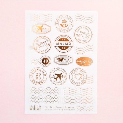 Stickers Willwa - Golden Postal Stamps