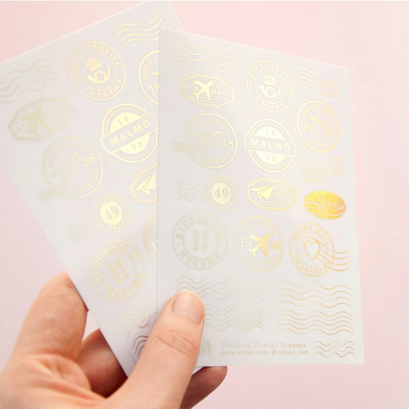 Stickers Willwa - Golden Postal Stamps
