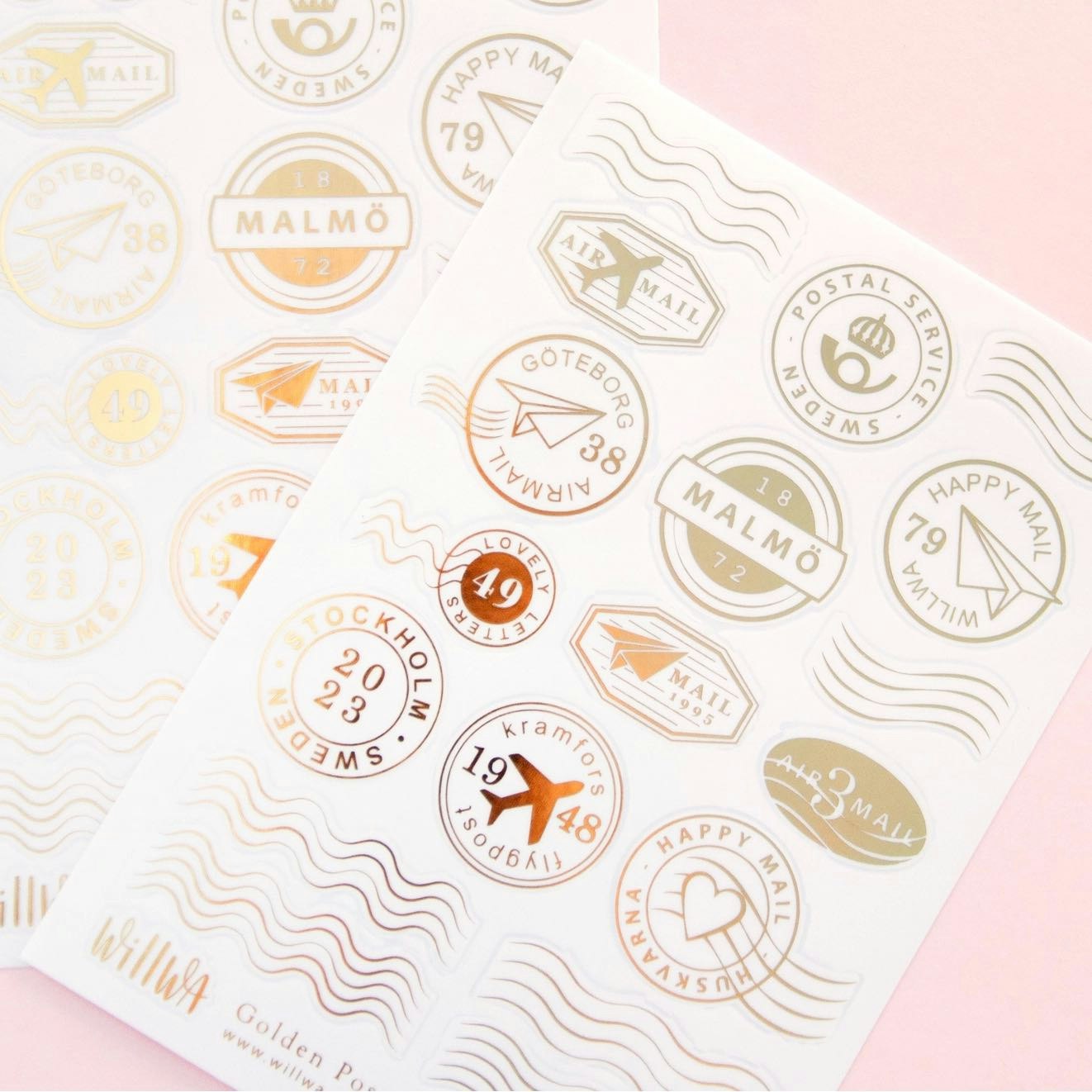 Stickers Willwa - Golden Postal Stamps