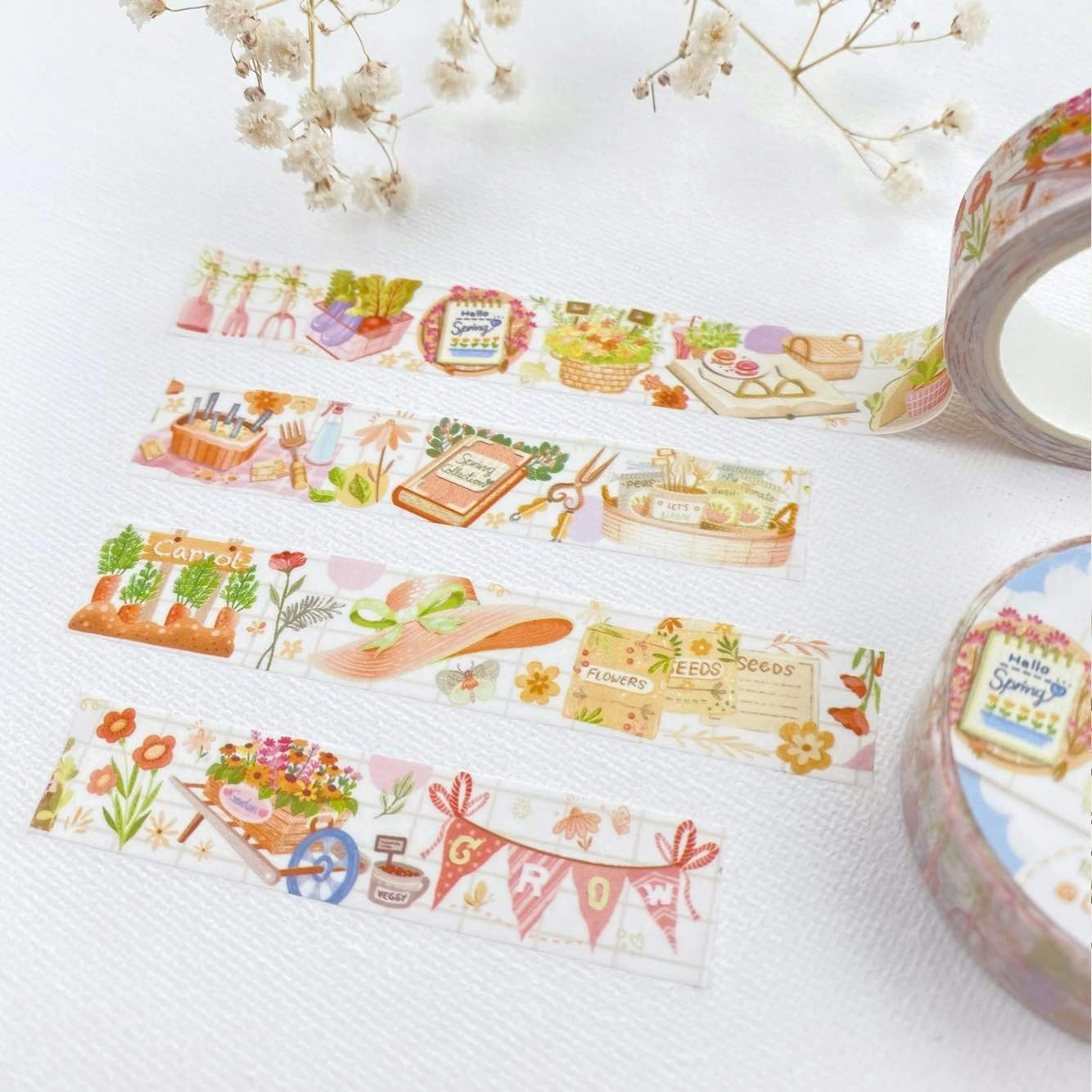 Washi tape Lettoon - Hello Spring 15 mm