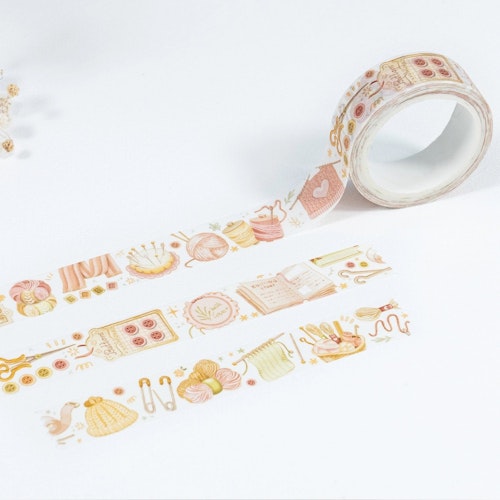 Washi tape Lettoon - Knitting and Crochet 15 mm