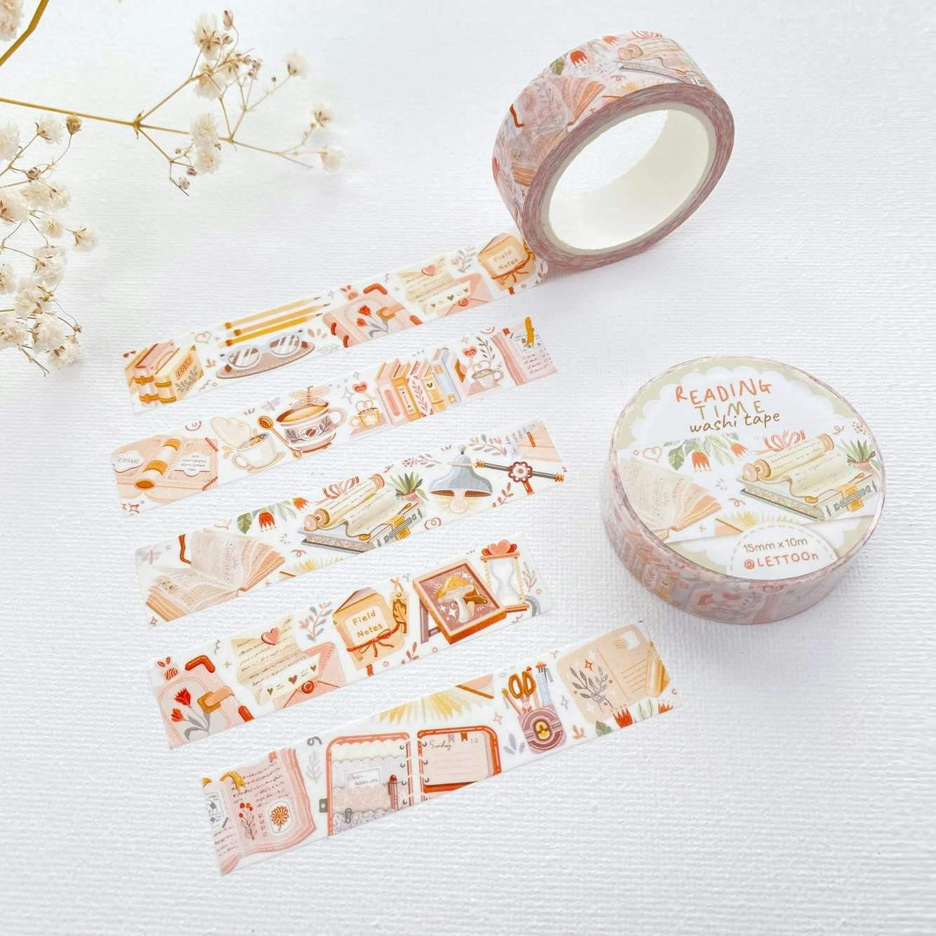 Washi tape Lettoon - Reading Time 15 mm