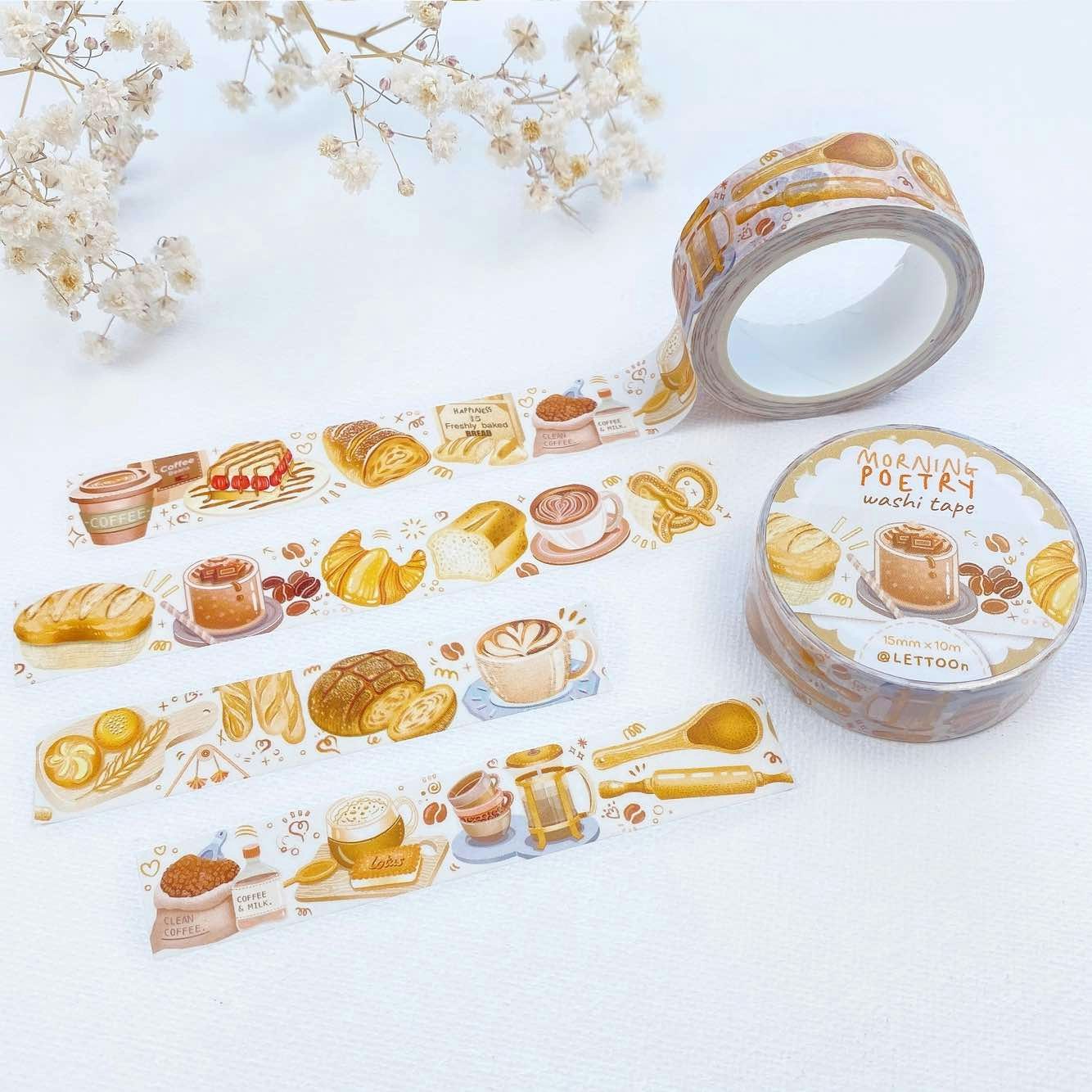 Washi tape Lettoon - Morning Poetry 15 mm