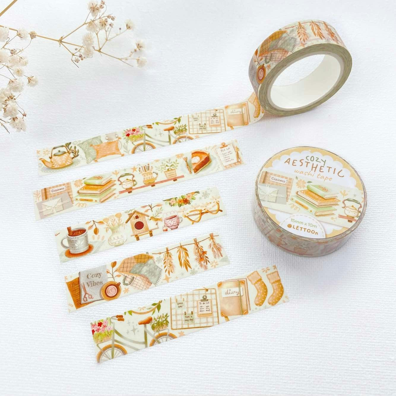 Washi tape Lettoon - Cozy Aesthetic 15 mm