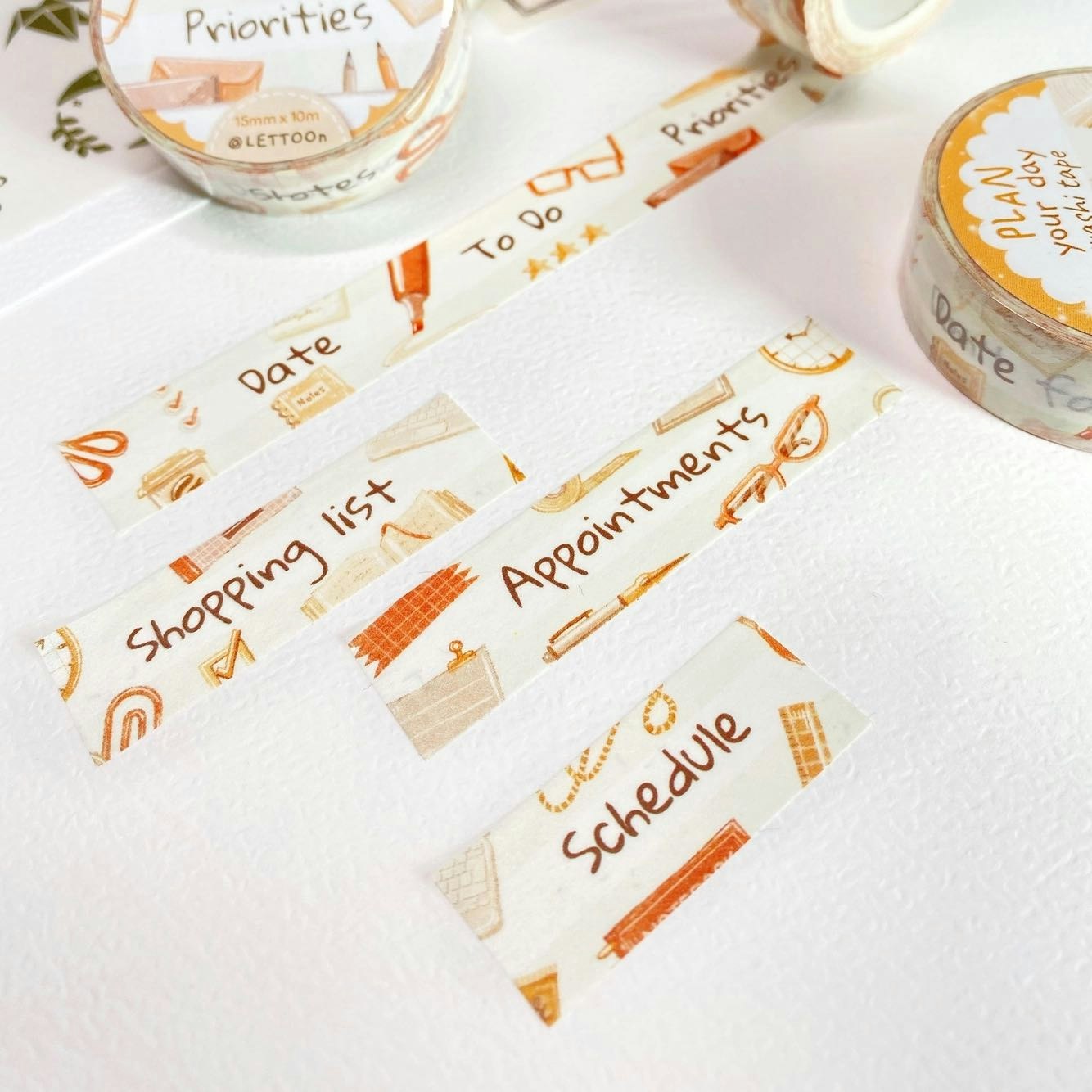 Washi tape Lettoon - Plan Your Day 15 mm