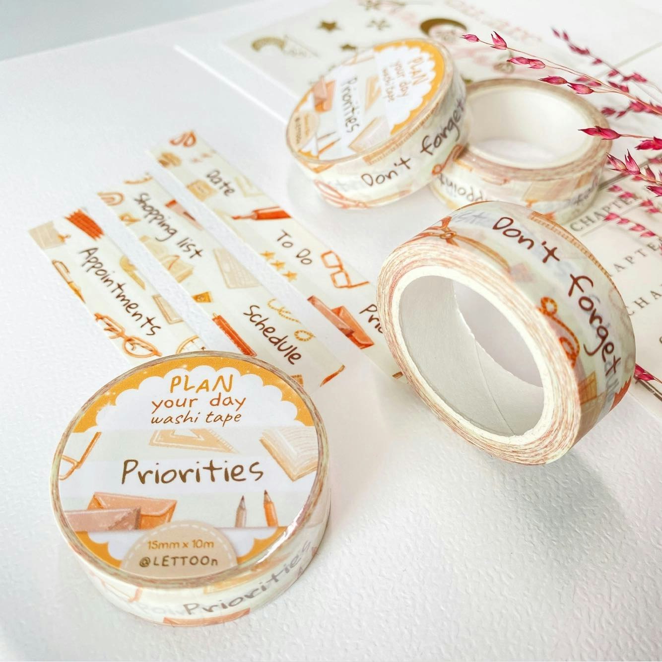 Washi tape Lettoon - Plan Your Day 15 mm