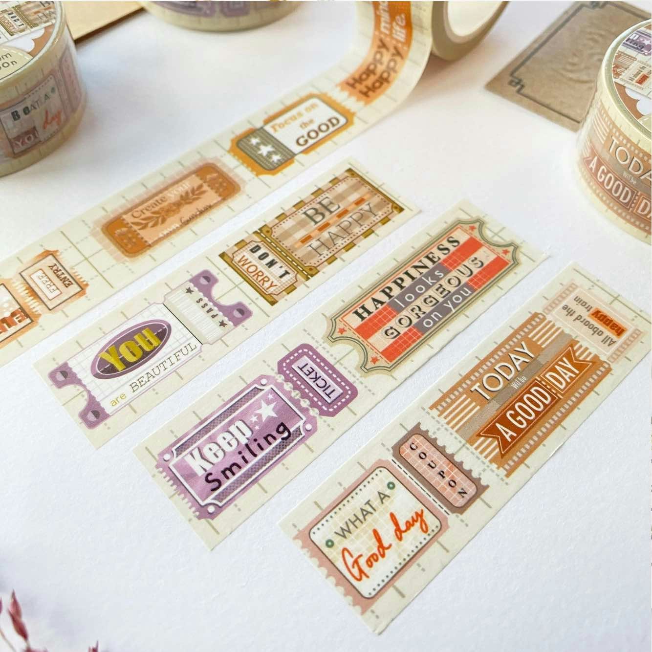 Washi tape Lettoon - Positive Vibes 20 mm
