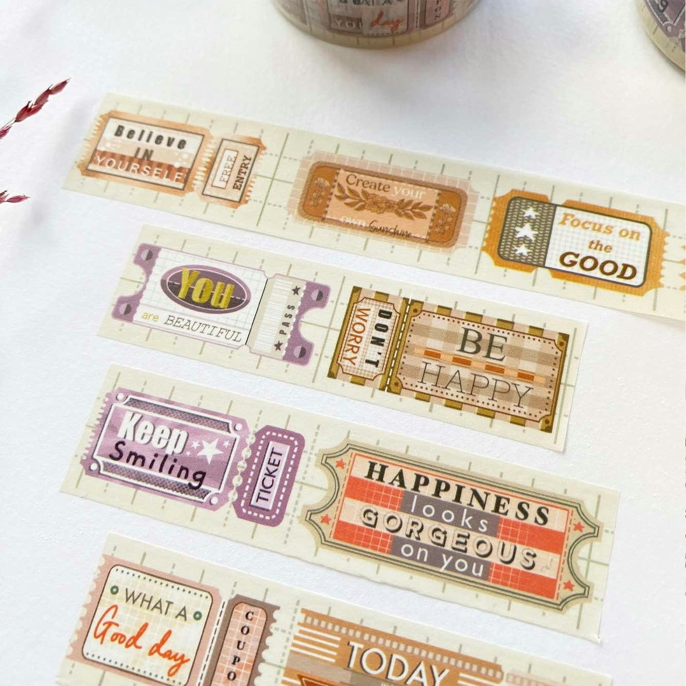 Washi tape Lettoon - Positive Vibes 20 mm
