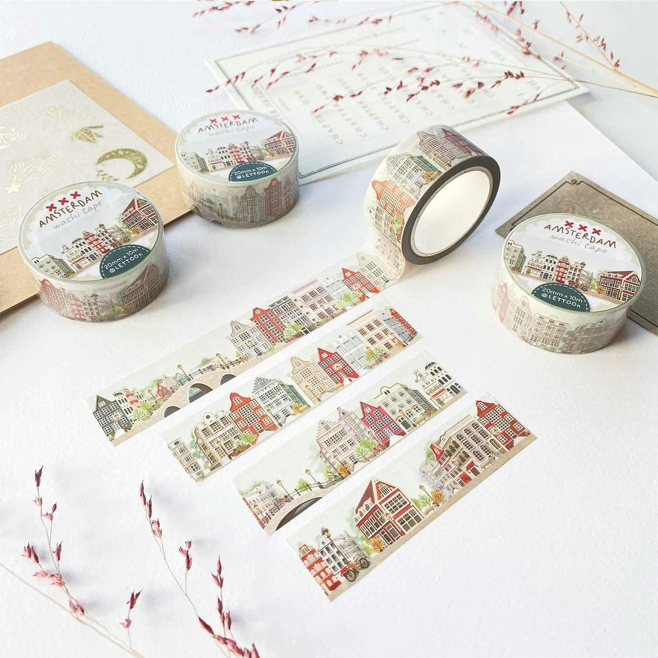 Washi tape Lettoon - Amsterdam 20 mm