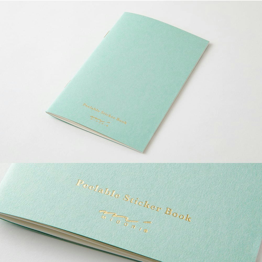 Midori Sticker Book with Pocket Light Blue
