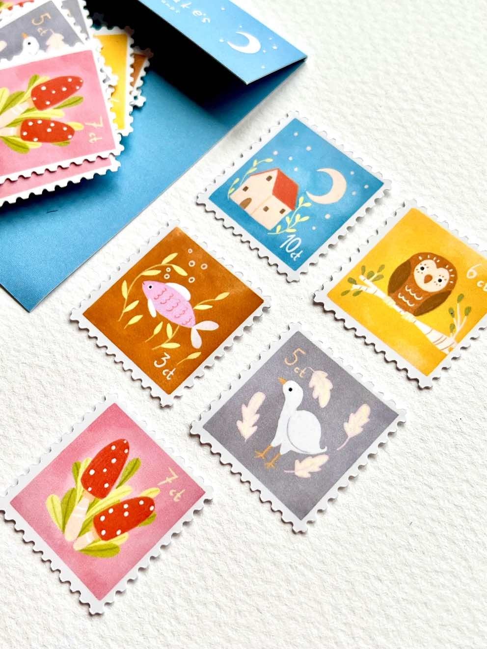 Sticker Flakes Nikki Dotti - Simple Postage Stamps