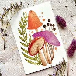 Vykort Nikki Dotti - Mushrooms