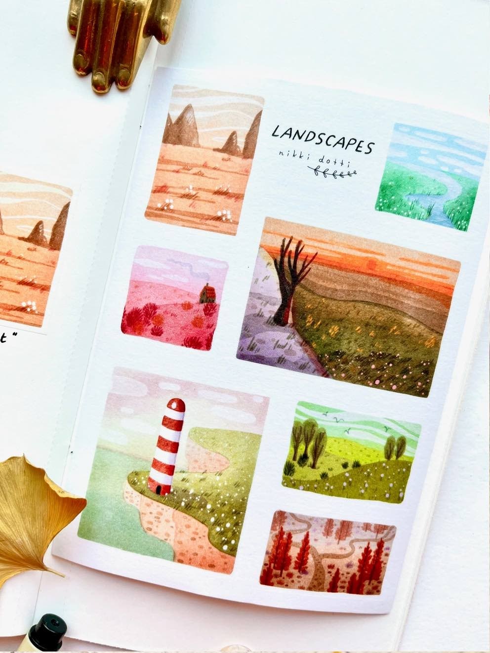 Washi Stickers Nikki Dotti - Landscapes