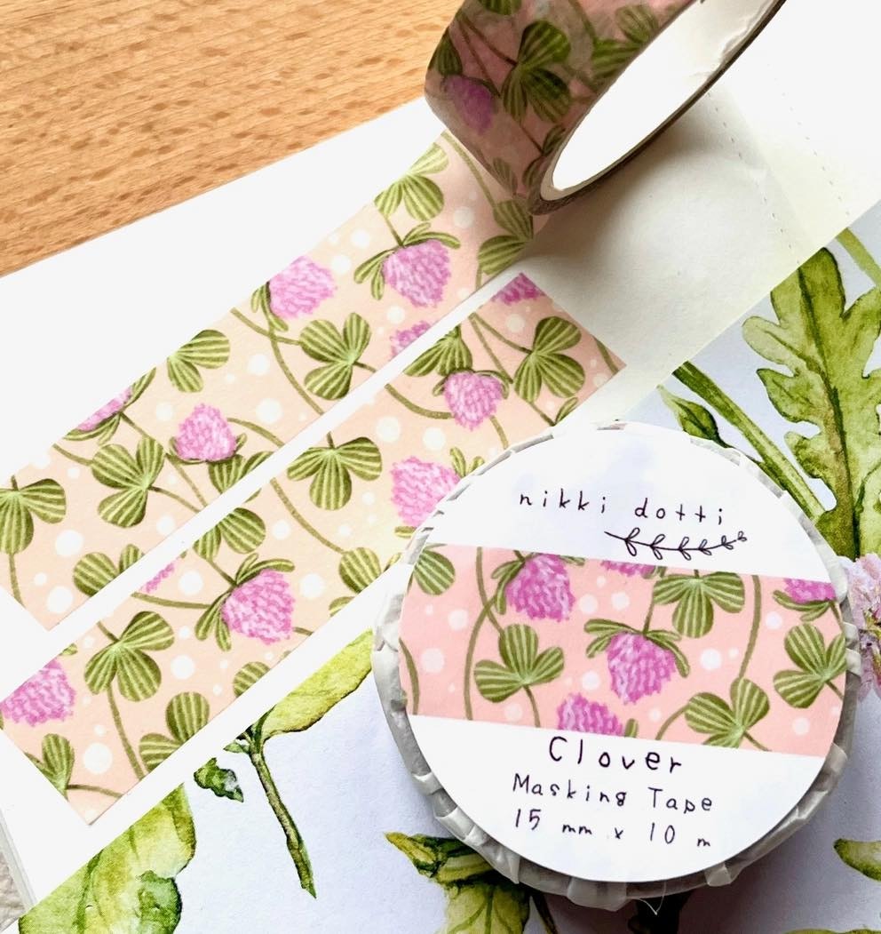 Washi tape Nikki Dotti - Clover 15 mm