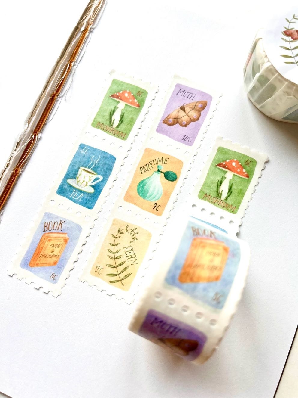 Washi tape Nikki Dotti - Cozy Postage Stamps 25 mm