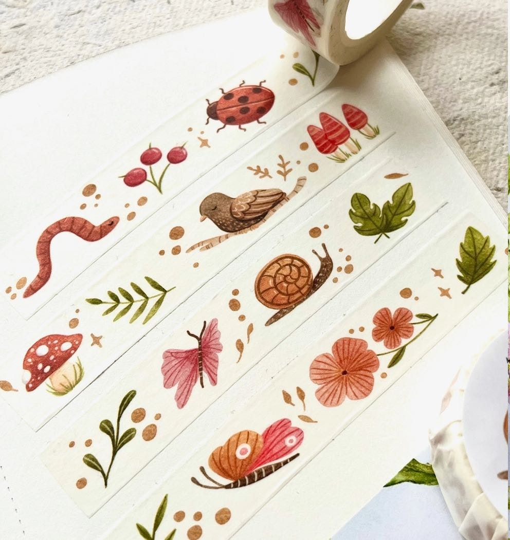 Washi tape Nikki Dotti - Forest 15 mm