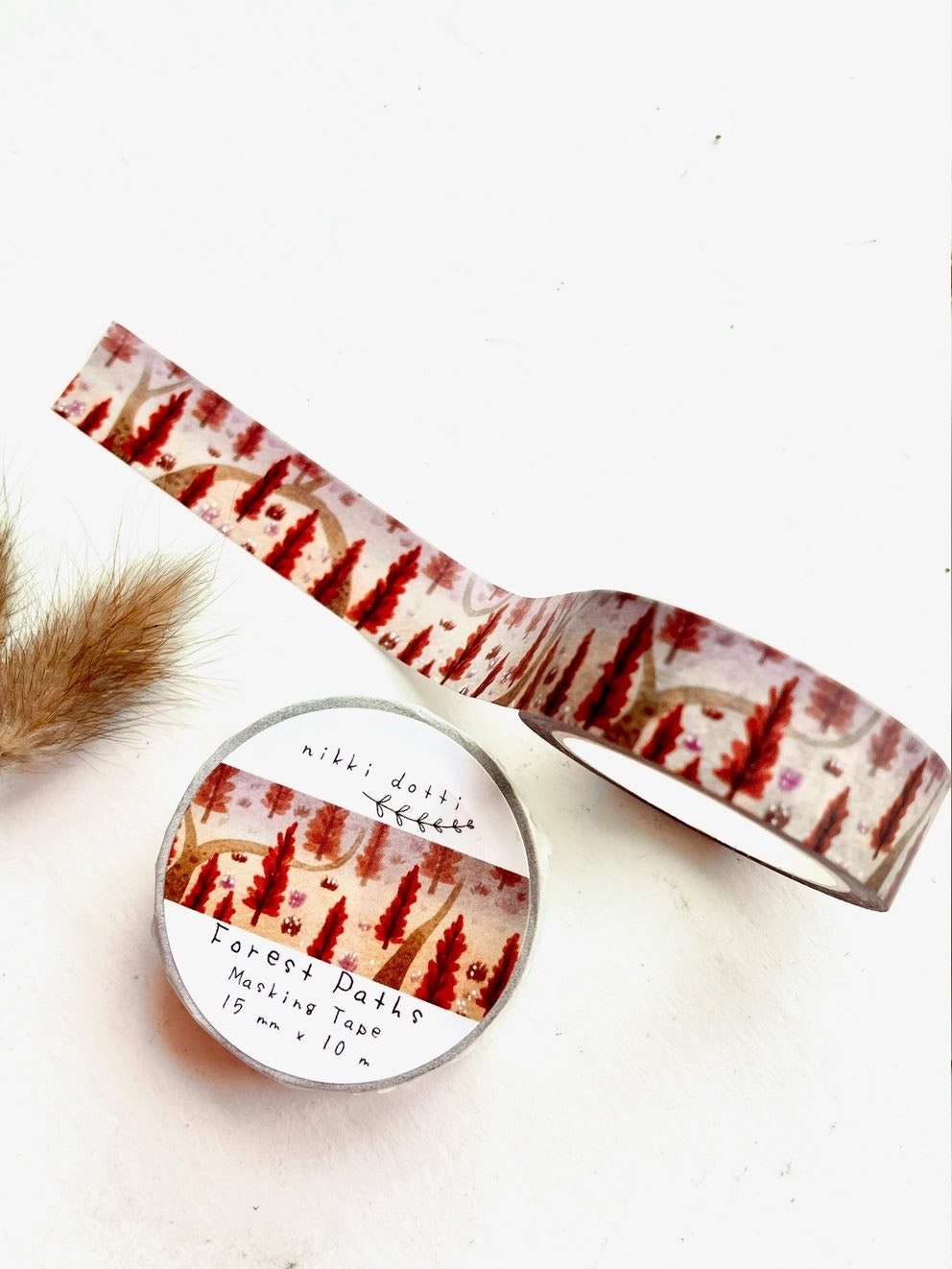 Washi tape Nikki Dotti - Forest Paths 15 mm