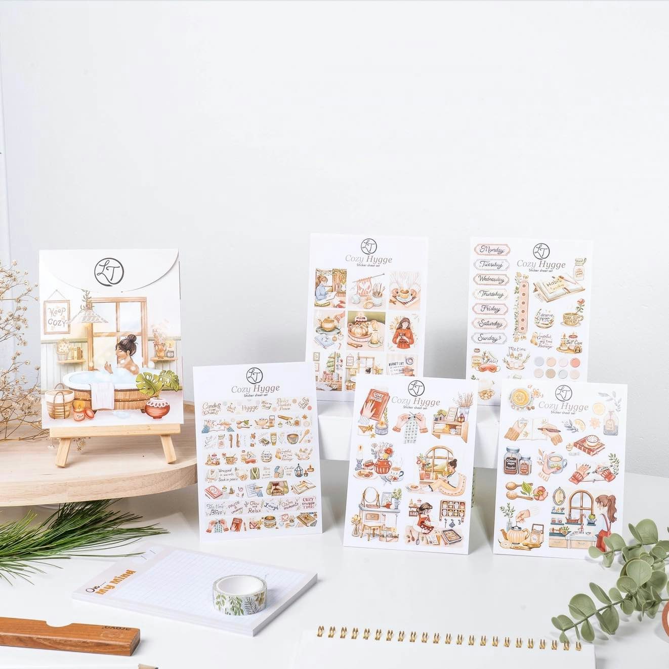Stickers Lettoon - Cozy Hygge 5 ark