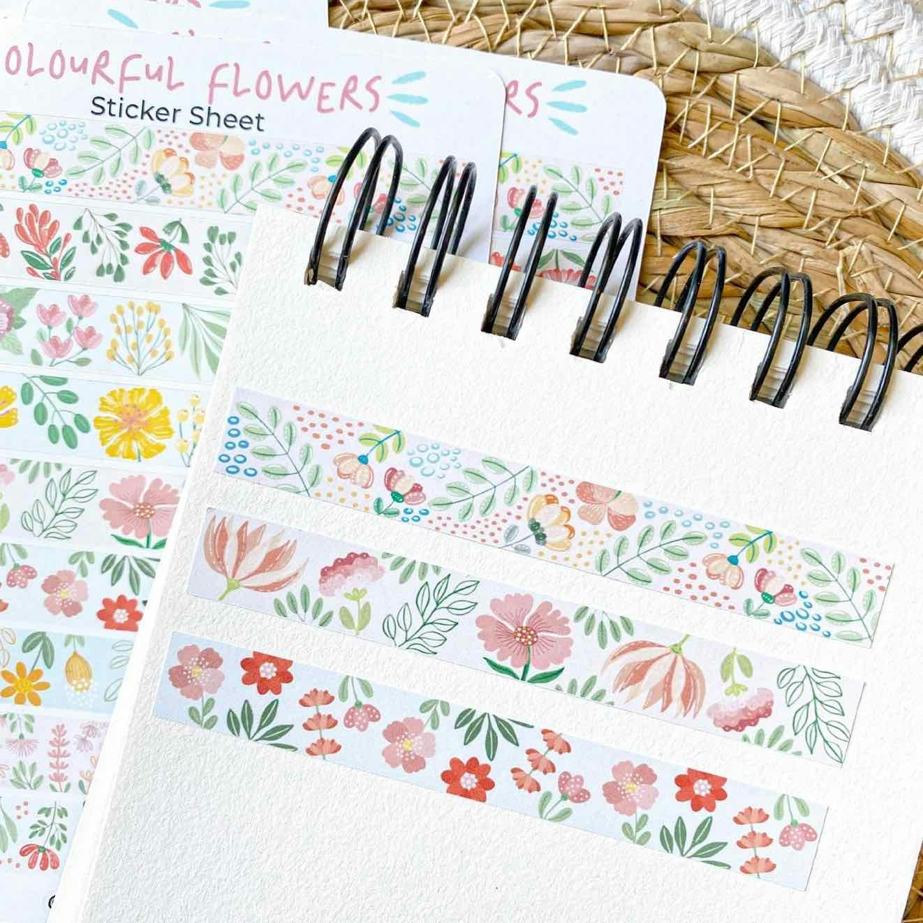 Stickers Lettoon - Colorful Flowers