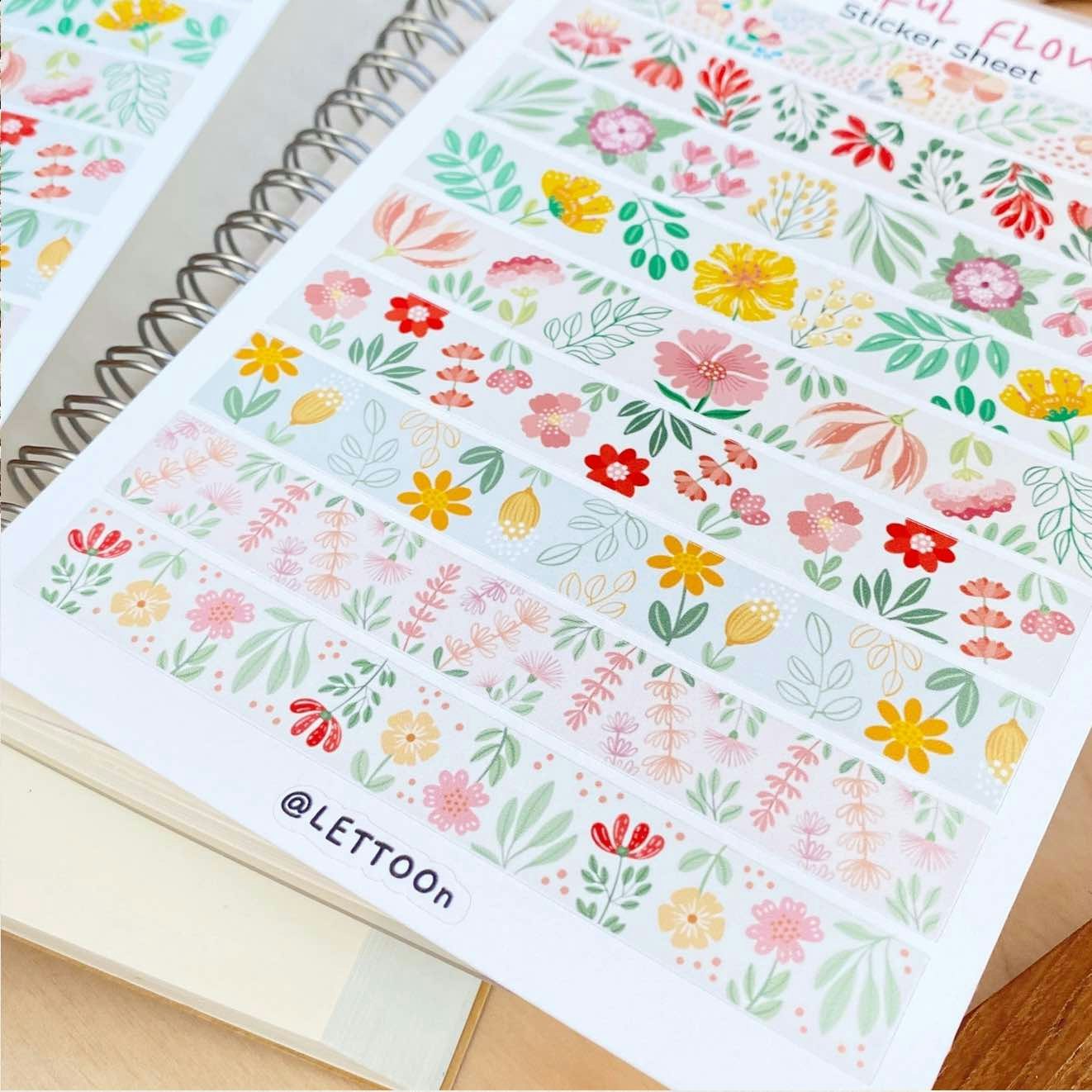 Stickers Lettoon - Colorful Flowers
