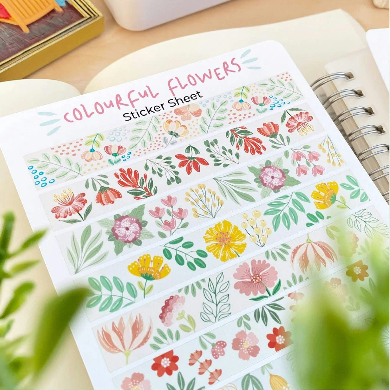 Stickers Lettoon - Colorful Flowers