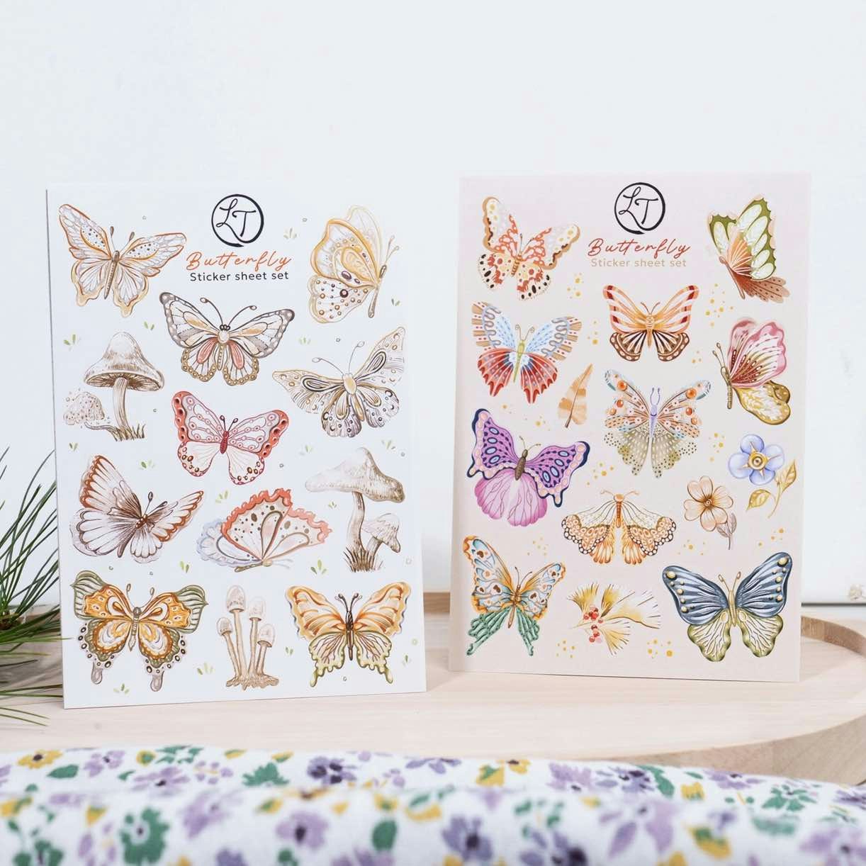 Stickers Lettoon - Butterfly Sticker Set 2 ark