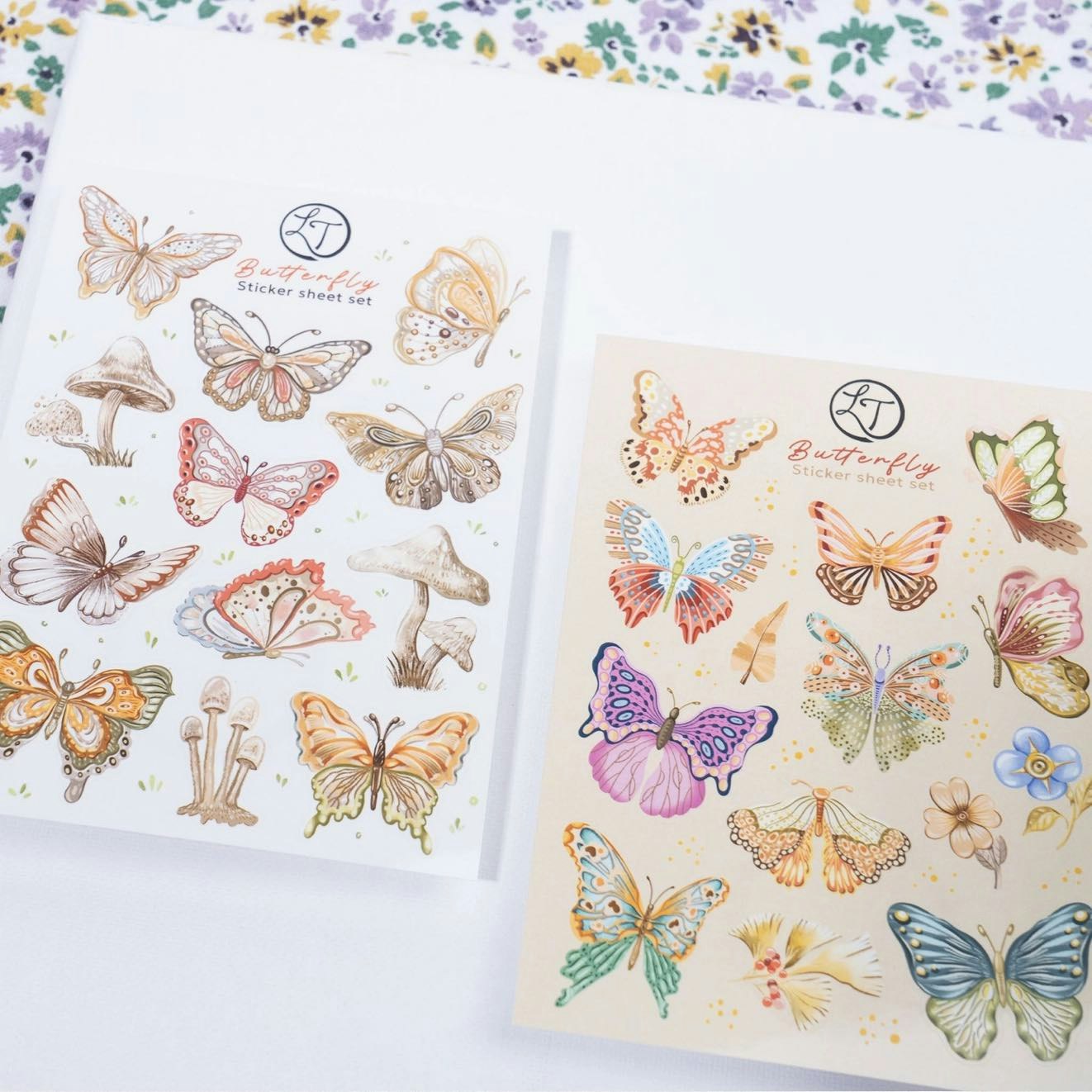 Stickers Lettoon - Butterfly Sticker Set 2 ark