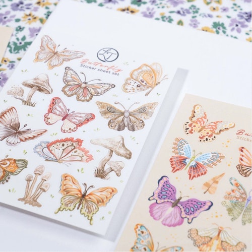 Stickers Lettoon - Butterfly Sticker Set 2 ark