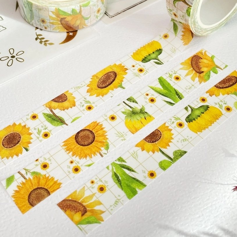Washi tape Lettoon - Sunflower 15 mm